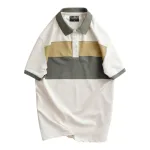 Áo Thun Nam Cổ Bẻ Họa Tiết Hai Sọc Viền Bo Tay Áo Bền Đẹp (Có Size 3XL)