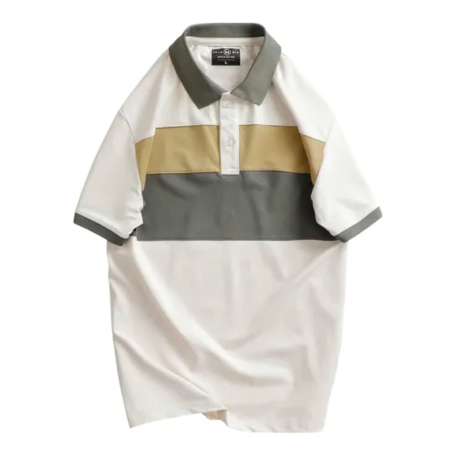 Áo Thun Nam Cổ Bẻ Họa Tiết Hai Sọc Viền Bo Tay Áo Bền Đẹp (Có Size 3XL)