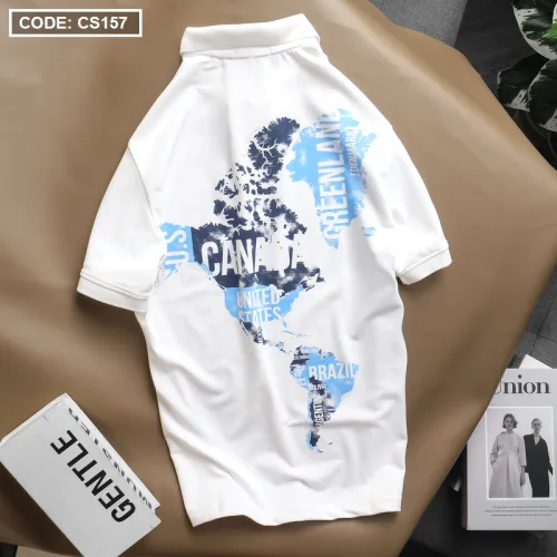 Áo Thun Nam Polo Tay Ngắn In Hình Cao Cấp