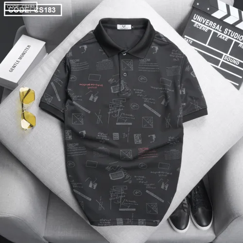 Áo Thun Nam Cổ Bẻ In Hình Họa Tiết (Có Size 3XL)