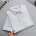 Áo Thun Nam Cổ Bẻ In Hoạ Tiết Chữ (Có Size 3x)