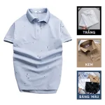 Áo Thun Nam Cổ Bẻ In Hoạ Tiết Chữ (Có Size 3x)