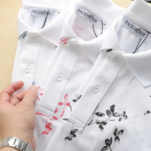 Áo Thun Nam Cổ Bẻ In Họa Tiết Lá Độc Đáo Big Size