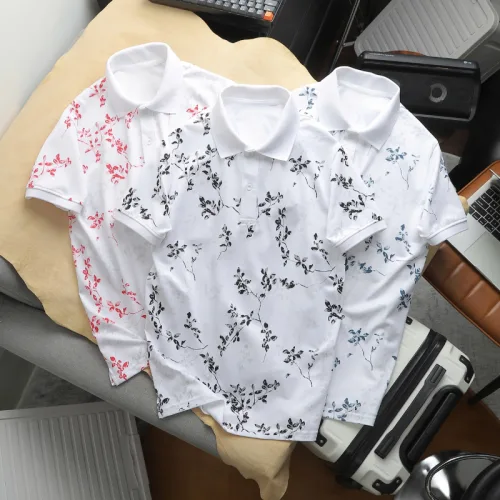 Áo Thun Nam Cổ Bẻ In Họa Tiết Lá Độc Đáo Big Size