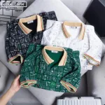 Áo Thun Nam Cổ Bẻ In Hoạ Tiết Viền Bo Màu (Có size 3x)