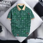 Áo Thun Nam Cổ Bẻ In Hoạ Tiết Viền Bo Màu (Có size 3x)