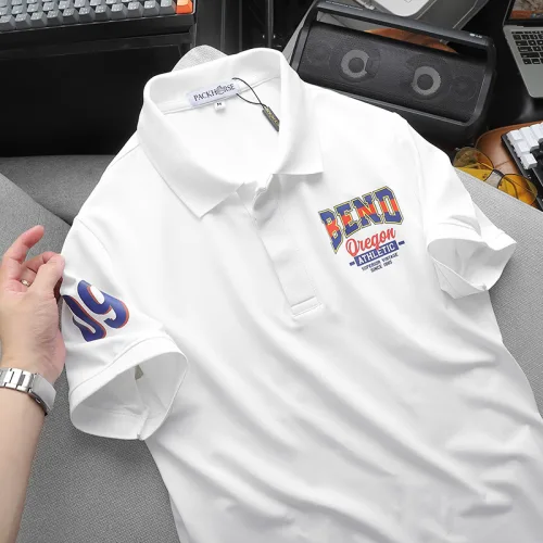 Áo Thun Nam Cổ Bẻ In Logo Trước Ngực Và Tay Áo (Có Size 3X)