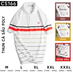 Áo Thun Nam Có Cổ Tay Ngắn In Sọc (Có Size 3XL)