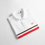 Áo Thun Nam Có Cổ Tay Ngắn In Sọc (Có Size 3XL)