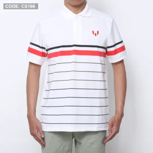 Áo Thun Nam Có Cổ Tay Ngắn In Sọc (Có Size 3XL)