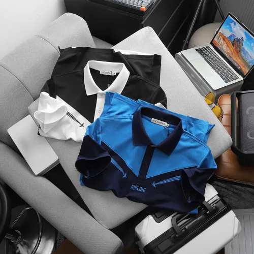Áo Thun Nam Cổ Bẻ Pack Horse Thêu Nổi Chữ Airline Cao Cấp (Có Size 3x)