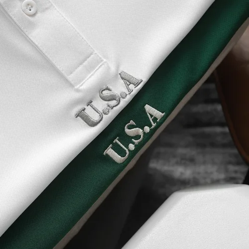 Áo Thun Nam Cổ Bẻ Pack Horse Thêu Nổi Chữ U.S.A (Có Size 3x)