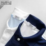Áo Thun Nam Cá Sấu Có Cổ Phối 2 Màu Thêu Logo