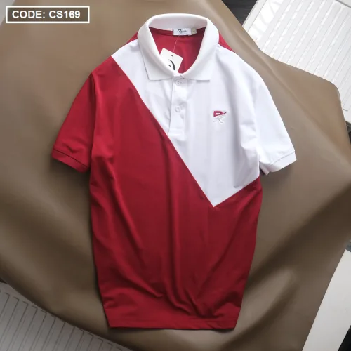 Áo Thun Nam Cá Sấu Có Cổ Phối 2 Màu Thêu Logo