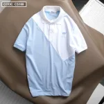 Áo Thun Nam Cá Sấu Có Cổ Phối 2 Màu Thêu Logo