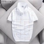 Áo Thun Nam Cổ Bẻ Phối Hoạ Tiết Kẻ Sọc (Có size 3x)