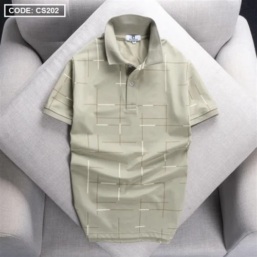 Áo Thun Nam Cổ Bẻ Phối Hoạ Tiết Kẻ Sọc (Có size 3x)