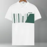 Áo Thun Nam Có Cổ Phối Họa Tiết Sọc Ngang Cá Sấu Poly (Có Size 3XL)