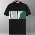 Áo Thun Nam Có Cổ Phối Họa Tiết Sọc Ngang Cá Sấu Poly (Có Size 3XL)