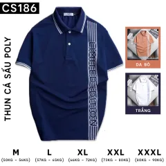 Áo Thun Nam Có Cổ Cá Sấu Poly Phối Họa Tiết Sọc (Có Size 3XL)