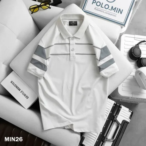 Áo Thun Nam Cổ Bẻ Phối Sọc Áo Trẻ Trung (Có Size 3XL)