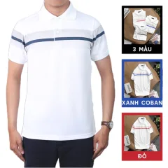 Áo Thun Nam Có Cổ Tay Ngắn Phối Sọc