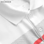 Áo Thun Nam Có Cổ Tay Ngắn Phối Sọc