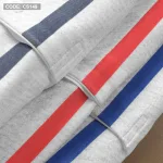 Áo Thun Nam Có Cổ Tay Ngắn Phối Sọc