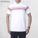 Áo Thun Nam Có Cổ Tay Ngắn Phối Sọc