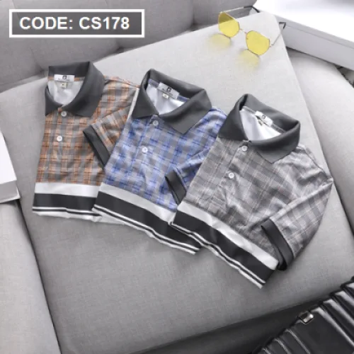 Áo Thun Nam Polo Cá Sấu Có Cổ Phối Sọc (Có Size 3XL)
