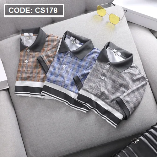 Áo Thun Nam Polo Cá Sấu Có Cổ Phối Sọc (Có Size 3XL)