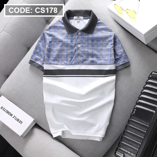 Áo Thun Nam Polo Cá Sấu Có Cổ Phối Sọc (Có Size 3XL)