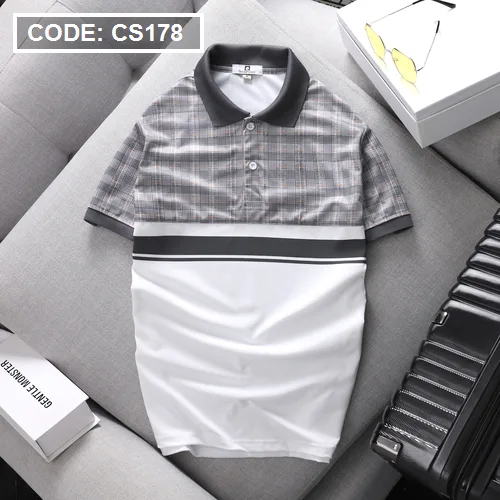 Áo Thun Nam Polo Cá Sấu Có Cổ Phối Sọc (Có Size 3XL)