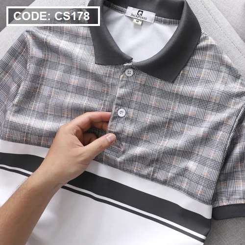 Áo Thun Nam Polo Cá Sấu Có Cổ Phối Sọc (Có Size 3XL)
