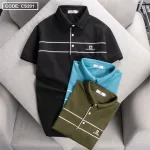 Áo Thun Nam Cổ Bẻ Phối Sọc Ngang In Logo PackHorse (có size 3x)