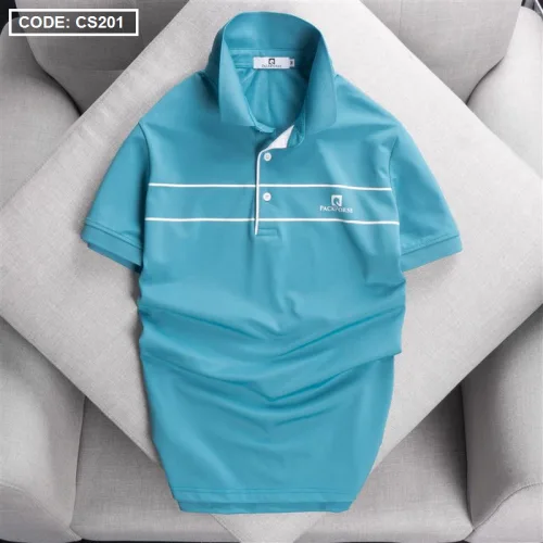 Áo Thun Nam Cổ Bẻ Phối Sọc Ngang In Logo PackHorse (có size 3x)