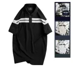 Áo Thun Nam Cổ Bẻ Phối Sọc Độc Đáo (Có Size 3XL)