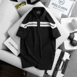 Áo Thun Nam Cổ Bẻ Phối Sọc Độc Đáo (Có Size 3XL)