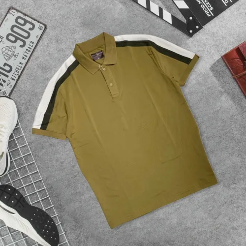 Áo Thun Nam Cổ Bẻ Phối Sọc Tay Áo (Có Size 3XL)