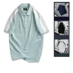 Áo Thun Nam Cổ Bẻ Phối Sọc Tay Áo (Có Size 3XL)