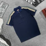 Áo Thun Nam Cổ Bẻ Phối Sọc Tay Áo (Có Size 3XL)