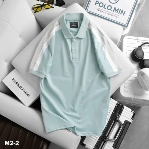 Áo Thun Nam Cổ Bẻ Phối Sọc Tay Áo (Có Size 3XL)