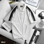 Áo Thun Nam Cổ Bẻ Phối Sọc Tay Áo (Có Size 3XL)