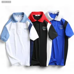Áo Thun Nam Cá Sấu Poly Cổ Bẻ Ghép Vải Thêu Chữ