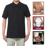 Áo Thun Polo Nam Tay Ngắn Bo Cổ Dệt Cao Cấp