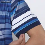 Áo Thun Nam Cổ Bẻ Sọc Ngang Tay Ngắn