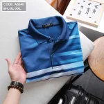 Áo Thun Nam Cổ Bẻ Sọc Ngang Tay Ngắn