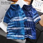 Áo Thun Nam Cổ Bẻ Sọc Ngang Tay Ngắn