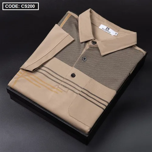 Áo Thun Nam Cổ Bẻ Sọc Nhuyễn Phối Túi (Có Size 3x)