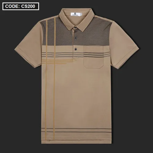 Áo Thun Nam Cổ Bẻ Sọc Nhuyễn Phối Túi (Có Size 3x)